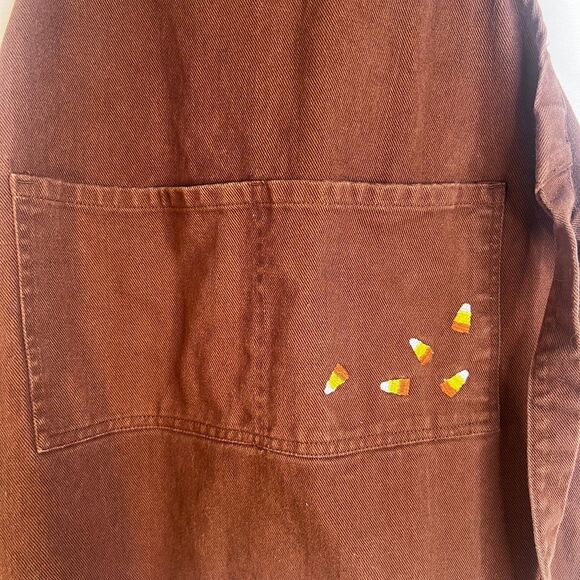 Halloween Apron Youth Child Williams Sonoma Cotton Brown Sturdy Pumpkin Cute - Picture 4 of 11